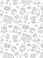 Bedtime cozy doodles ebook wallpaper, art from Adobe Stock
