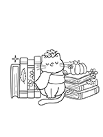 Bedtime cozy doodles ebook wallpaper, art by CatandMeDigital